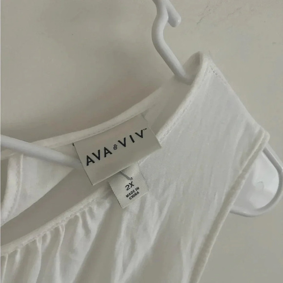 Ava & Viv Dress Sleeveless Colorblock Maxi Flowy Tiered Boho Beach Resort 2X - Picture 5 of 9